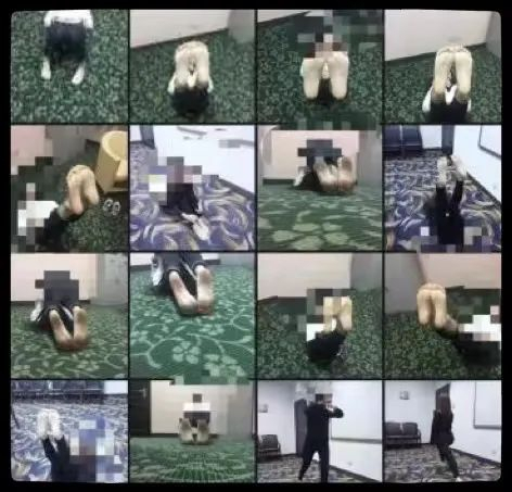 白某某拍摄的“训练”照片，他曾向参与训练的女生承诺不会留存照片