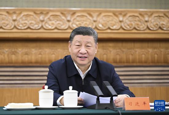 2月17日,中共中央总书记、国家主席、中央军委主席习近平在京出席民营企业座谈会并发表重要讲话。新华社记者 谢环驰 摄