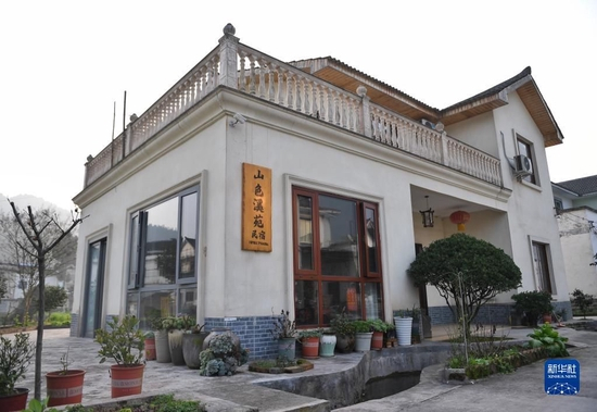  四川省泸州市古蔺县大寨苗族乡富民村的一家民宿（2023年1月10日摄）。 新华社记者 刘坤 摄