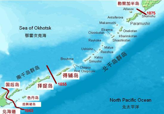  ▲日俄千岛群岛之争（资料图）