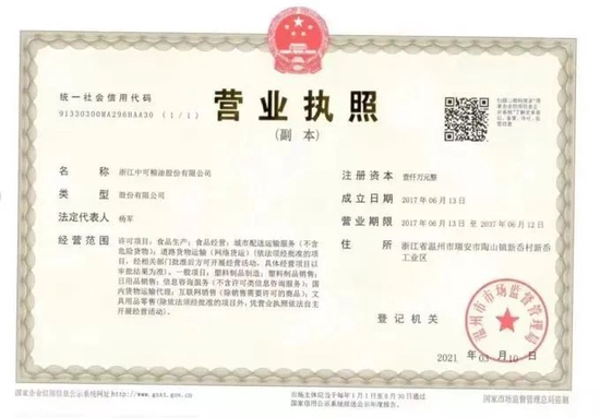 图为企业营业执照