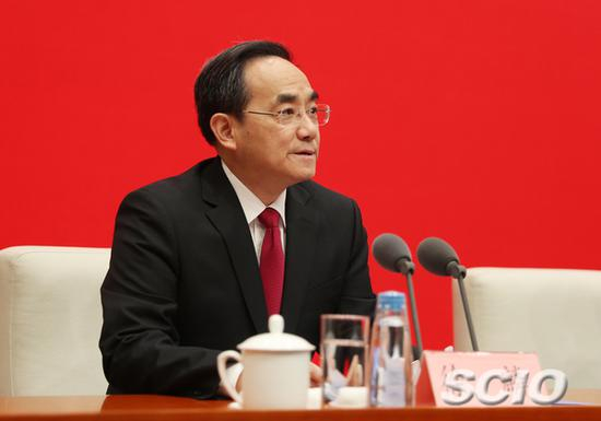 中央宣传部副部长、国务院新闻办公室主任徐麟（焦非 摄）