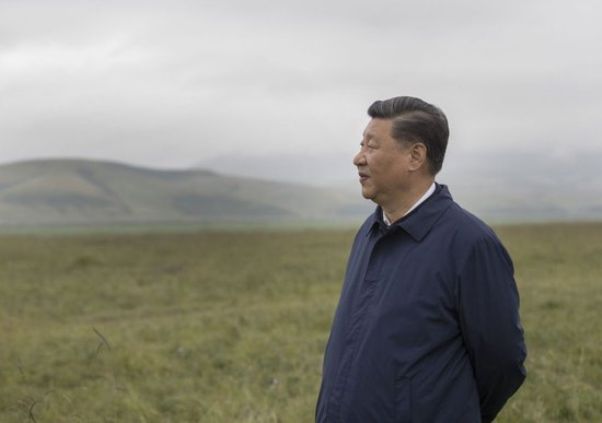 2019年8月20日傍晚，习近平来到甘肃中农发山丹马场有限责任公司一场，实地察看马场经营发展情况，了解祁连山生态修复工作。