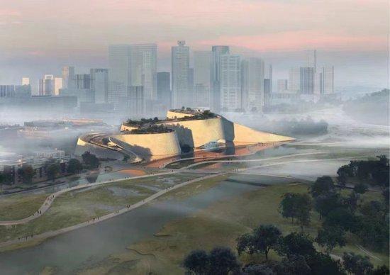 深圳市自然博物馆效果图。(深圳市坪山区委宣传部供图)