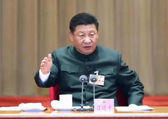 △2018年3月12日上午，习近平出席十三届全国人大一次会议解放军和武警部队代表团全体会议并发表重要讲话