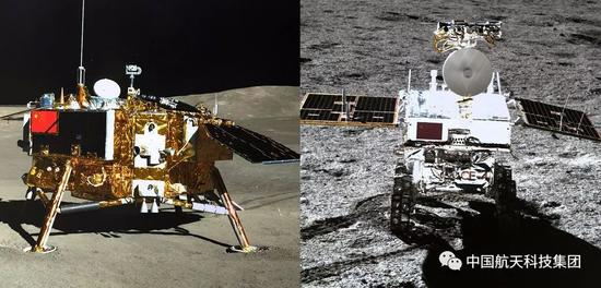  ▲ 嫦娥四号着陆器、巡视器