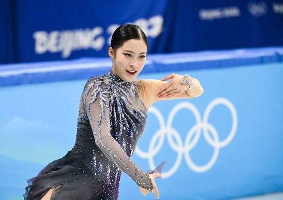 韩国选手刘永在北京冬奥会花样滑冰比赛中。新华社记者 马宁 摄