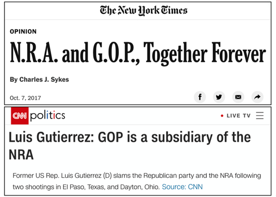  《纽约时报》：NRA与共和党，相伴到永远。