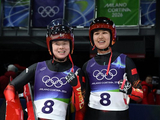 雪橇女子双人决赛，古丽洁乃提、赵佳颖获第8名刷新最好成绩
