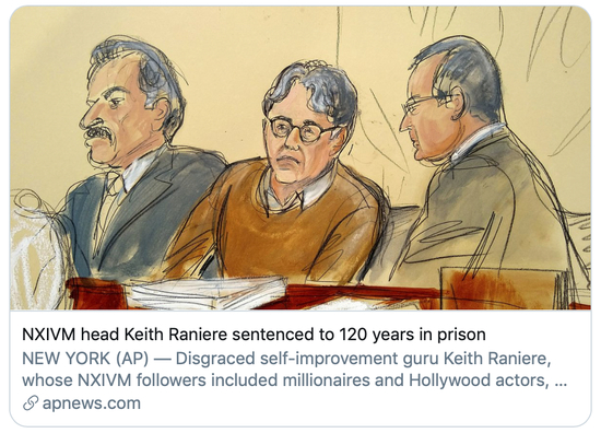 拉尼埃被判120年监禁。/美联社报道截图