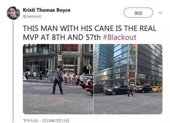  这名帮助指挥交通男子被网友称为“第8街和第57街的MVP”