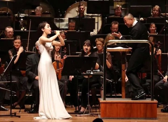  刘雯雯在悉尼歌剧院舞台上演出 （受访者供图）