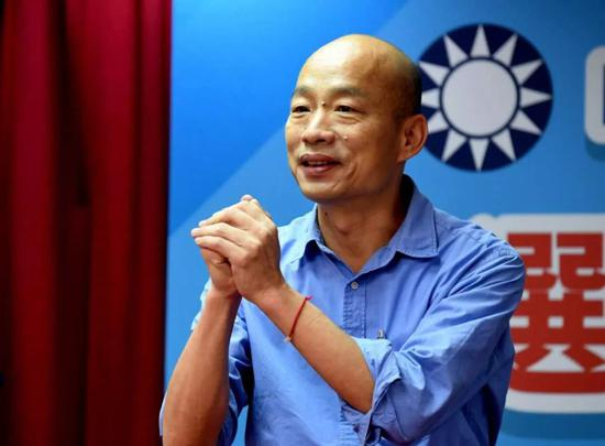 韩国瑜感谢民众支持（来源：新华社&nbsp;朱祥）