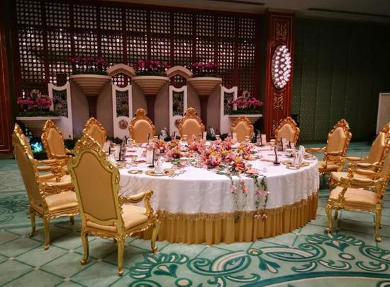 △举行午宴的大厅。（央视记者杨光拍摄）