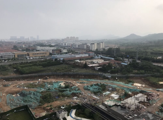 　蓝色硅谷某待建工地航拍 |&nbsp;每经记者 王佳飞&nbsp;摄