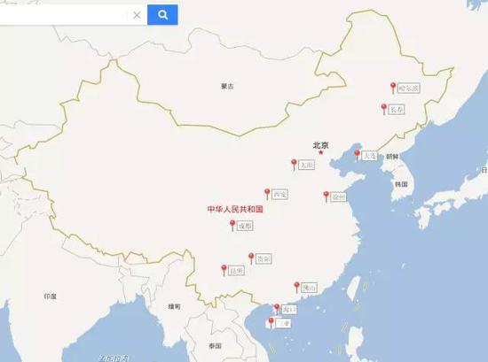 图片来源：百度地图标记截图
