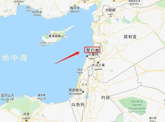  黎巴嫩的战略位置（图源：网络）