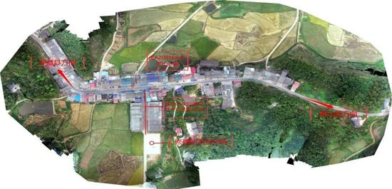  图1 事故现场概貌图和现场勘查复制图