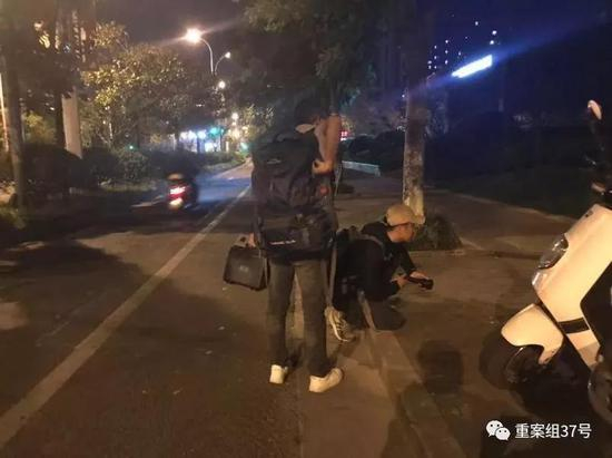 ▲找猫的时候发现了另一只小野猫，两人尝试救助。新京报记者 祖一飞 摄