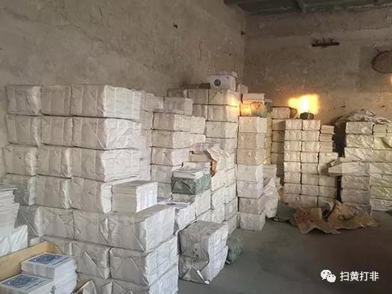 2018年1月，河北保定文化执法人员在犯罪嫌疑人库房查获大量非法教辅。