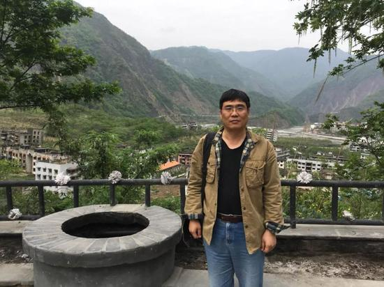 柴会群2018年重访北川留影&nbsp;。受访者供图