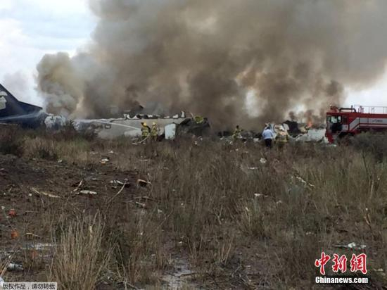 图为坠机事故现场。