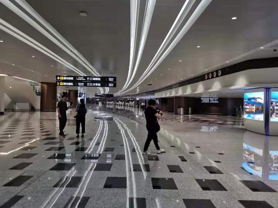 大兴国际机场值机大厅 中新社 王庆凯 摄