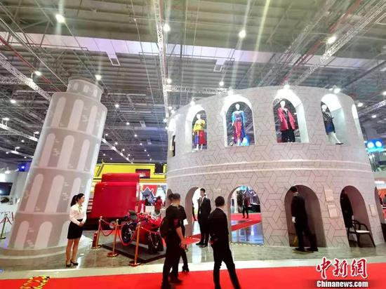  意大利馆。中新网记者 李金磊 摄