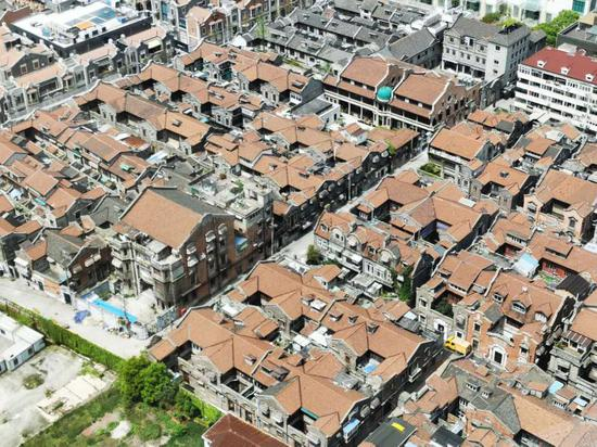 从浦西四季高区俯瞰张园&nbsp; &nbsp;李宝花 摄