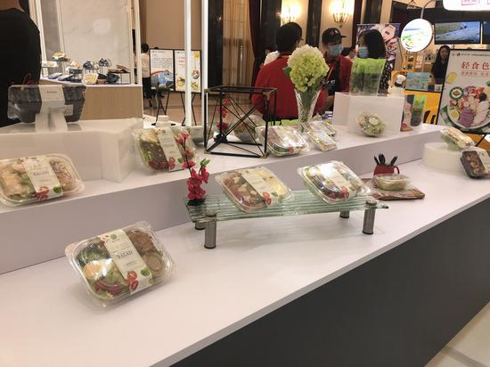 现场展示的早餐