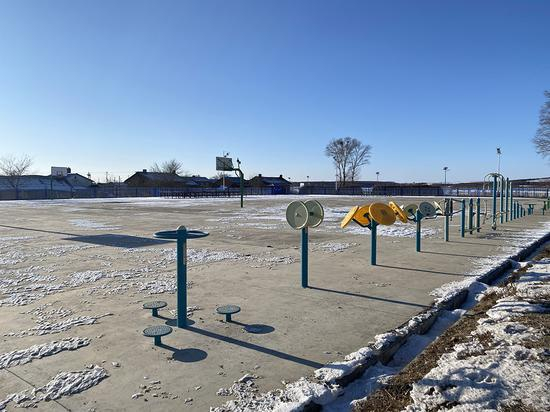 韩月在村里跳舞的广场。 澎湃新闻记者 黄霁洁 图