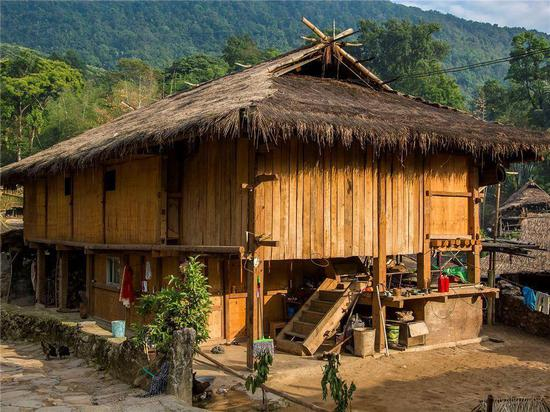 翁丁村居民建筑。图源中国传统村落数字博物馆