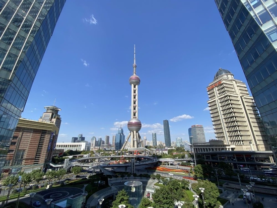  上海浦东陆家嘴景色（2020年11月3日摄）。新华社记者 丁汀 摄