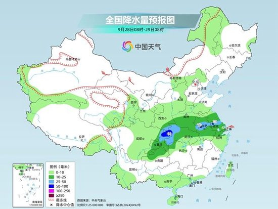 重庆湖北安徽等地较强降雨持续，江南华南秋老虎盛行