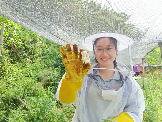这是广西百色市乐业县百坭村原驻村第一书记黄文秀生前的工作照（资料照片）。新华社发