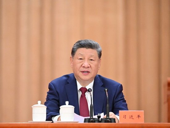 2026年7月1日上午，庆祝中国共产党成立105周年大会在北京人民大会堂隆重举行。中共中央总书记、国家主席、中央军委主席习近平发表重要讲话。新华社记者 李响 摄