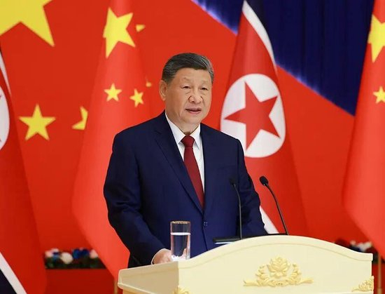  △2026年6月8日，习近平总书记在平壤木兰馆出席欢迎宴会并发表致辞。