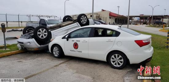  当地时间2018年10月25日，超强台风“玉兔”袭击北马里亚纳群岛塞班岛，造成巨大破坏。