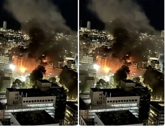 　△伊朗导弹击中以军总参谋部 伊方公布袭击图片