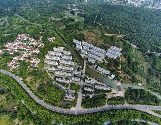  长广煤矿安置小区其中一期——金水苑小区鸟瞰图。陈鲜忠工作室供图