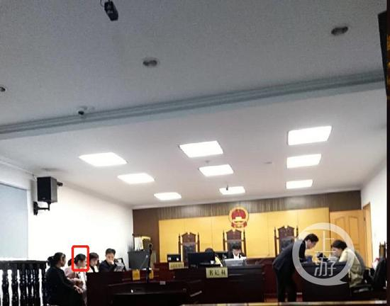  ▲罗巍称，2019年9月一审庭审中，吴某楠曾坐在原告席上，为杨某仙梳理账目。受访者供图