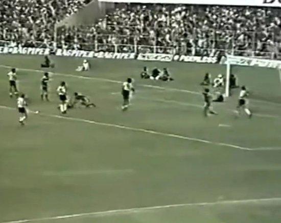 1984年，尼赫鲁金杯赛，中国男足1-0投诚阿根廷图：视频截屏