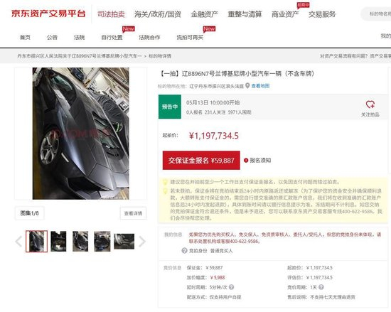 　拍卖信息（来源：京东网司法拍卖网络平台）