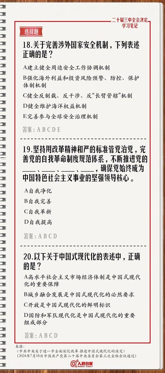 “学习二十届三中全会《决定》”这个主题，可以生成以下一些20字以内的： 三中全会 答题 决定 sina.cn 第19张