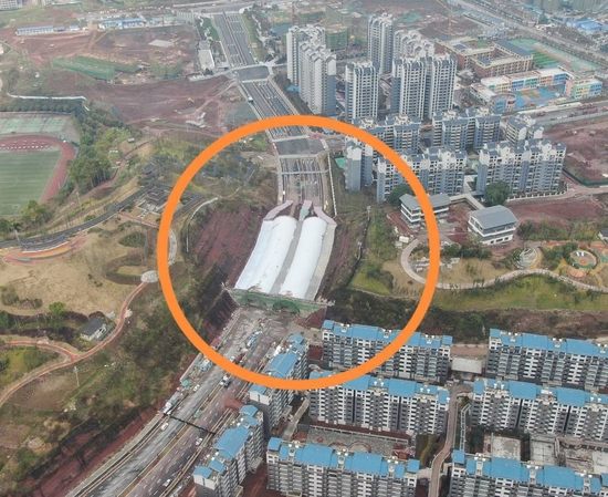 回填泥土前的叶家山隧道。 &nbsp;图据网络