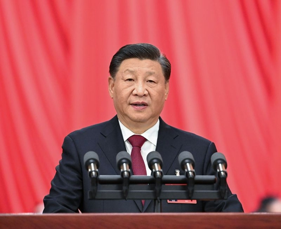 ▲ 2022年10月16日，中国共产党第二十次全国代表大会在北京人民大会堂开幕。习近平总书记代表第十九届中央委员会向大会作报告。