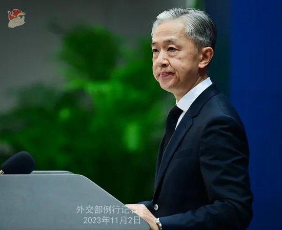 汪文斌主持11月2日外交部例行记者会? 图:外交部网站