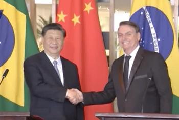 习近平同巴西总统博索纳罗会谈