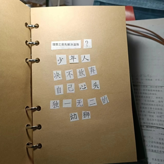 小艾做的拼贴诗。 受访者供图