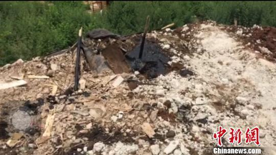 被污染的土地。昆明盘龙分局青龙派出所 供图摄